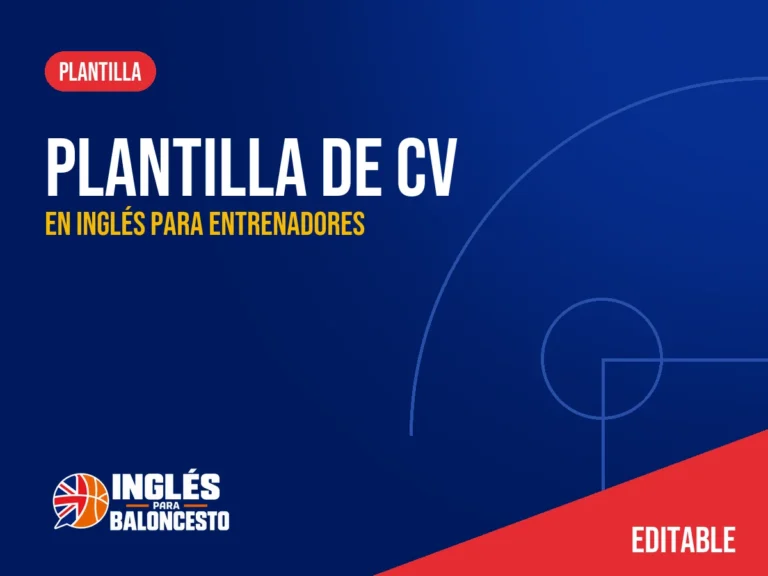 Portada: Plantilla de CV en inglés para entrenadores